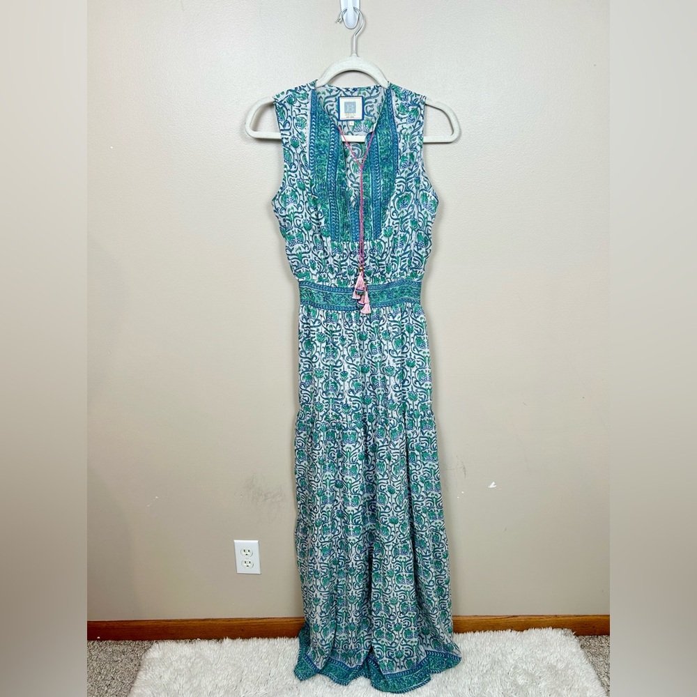 Alicia Bell Emily Maxi Dress Blue Floral Size Small